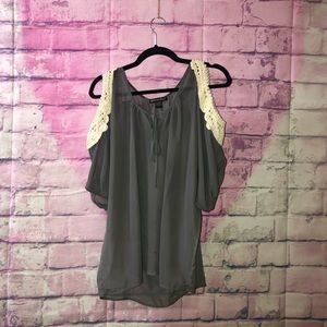 Barley worn off the shoulder shirt